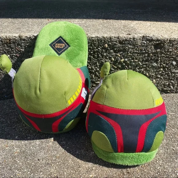 Mens’ Star Wars Boba Fett Plush Slippers Sz S - Picture 3 of 11
